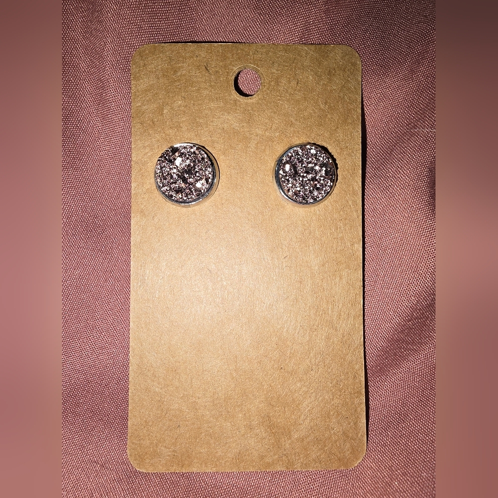 Fun glitter stud earrings